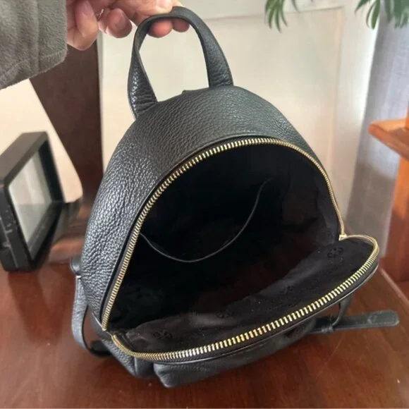 Tory Burch Black Leather Backpack - Picture 2 of 10